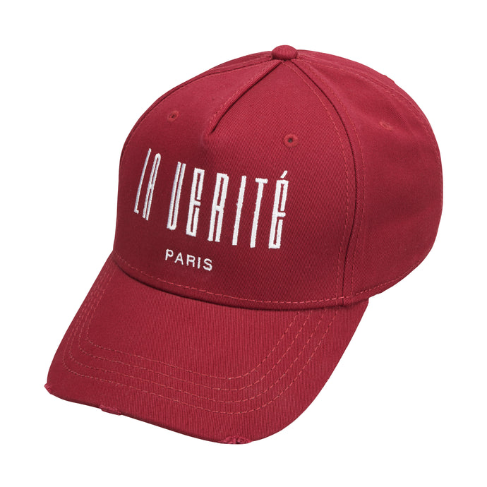 LA VERITÉ CARGO CAP- MAROON RED