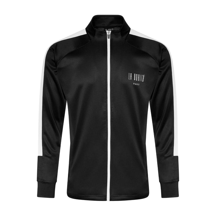 La Verite Paris tracksuit top, is 100% polyester, comes with zips and logo branded